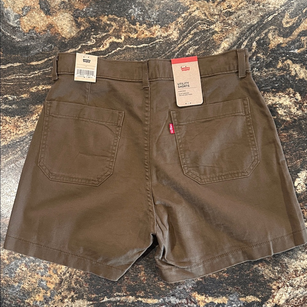 Levi's Dark Brown Women's Cargo Shorts - Picture 2 of 7